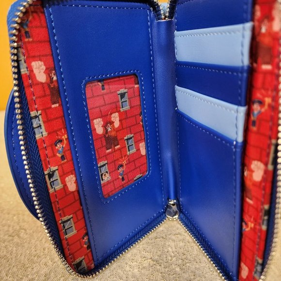 Loungefly Disney Wreck-It Ralph Fix-It Felix Cosplay Zip Around Wallet NEW - Picture 9 of 12